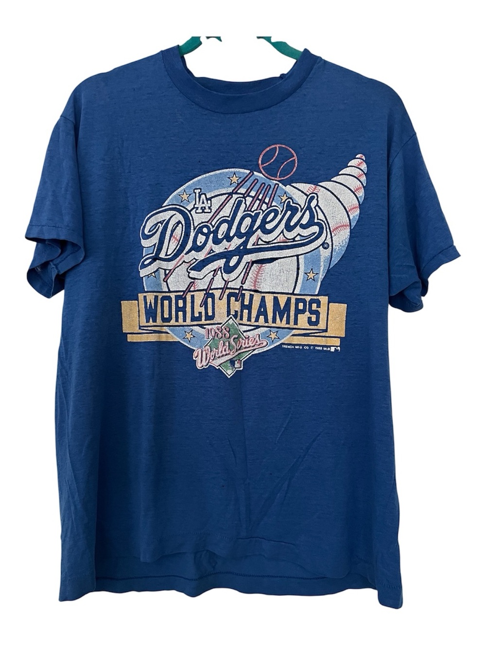 Vintage Royal Blue Dodgers World Champs Graphic short Sleeve Tee
